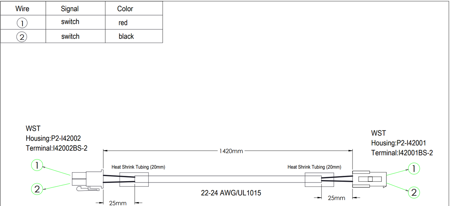 Cable; Counter, console connection